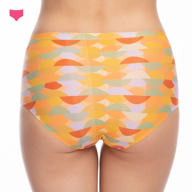 majtki z wysokim stanem w kolorowy wzór Warmy